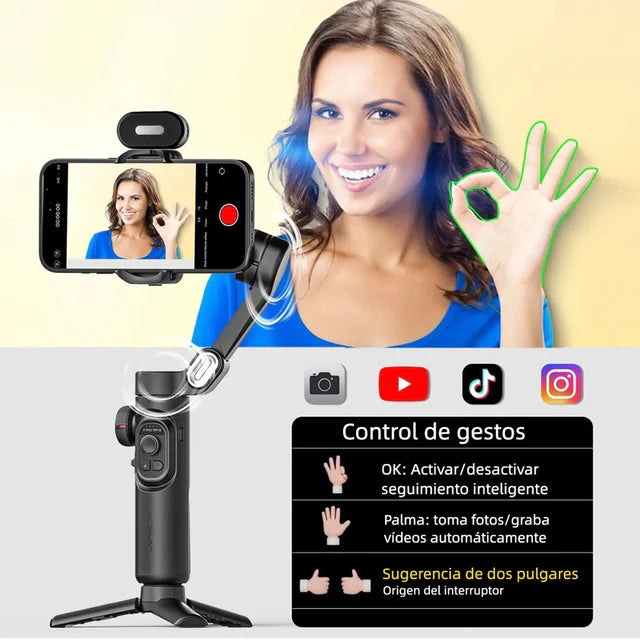Tripie Universal con Soporte Estabilizador para Teléfono Móvil