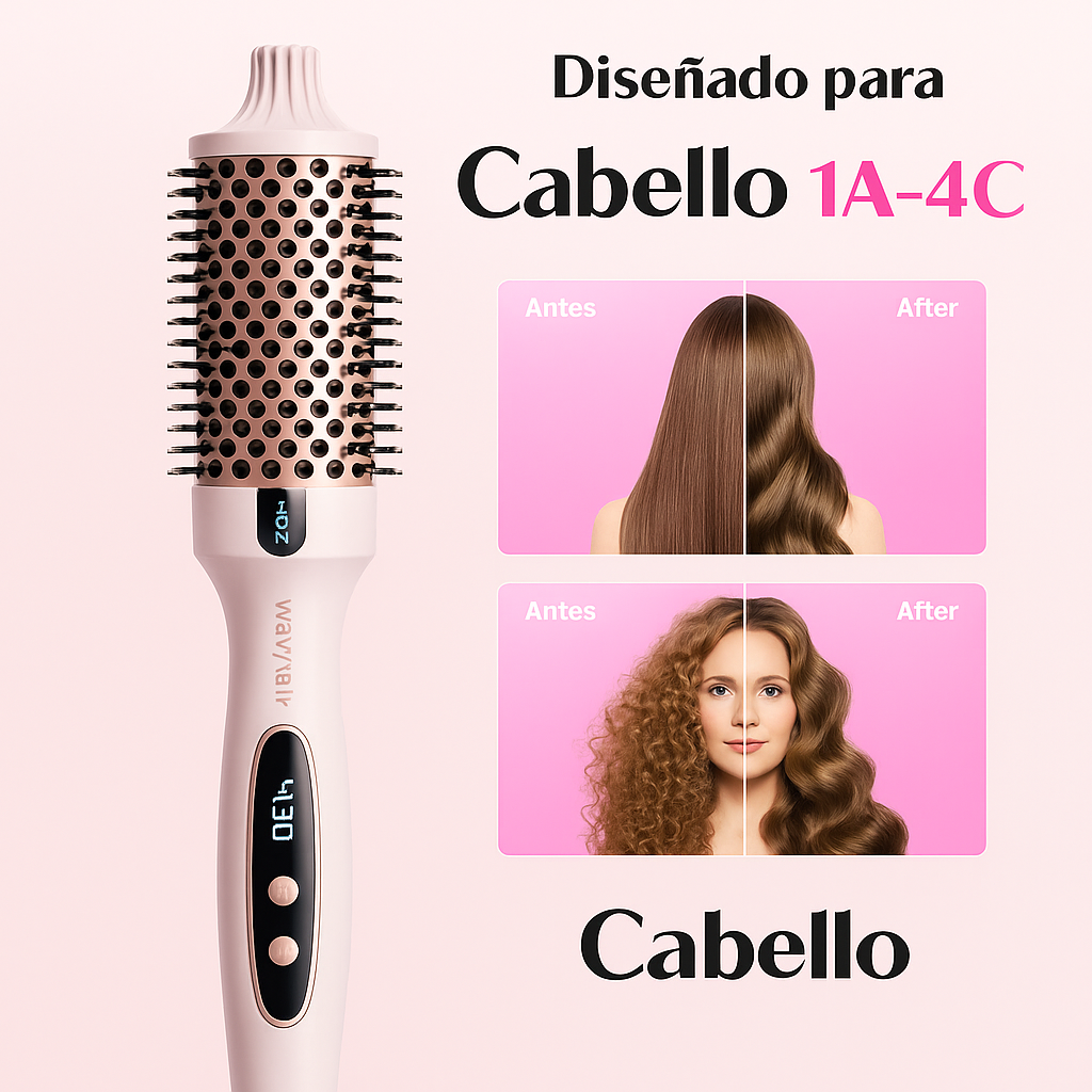 Wavytalk Cepillo 1.5'' – Brushing Perfecto, Rosa Sakura, Menos Daño