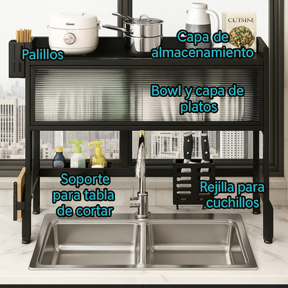 Estante de Cocina 2 en 1 | Escurridor 2 Niveles
